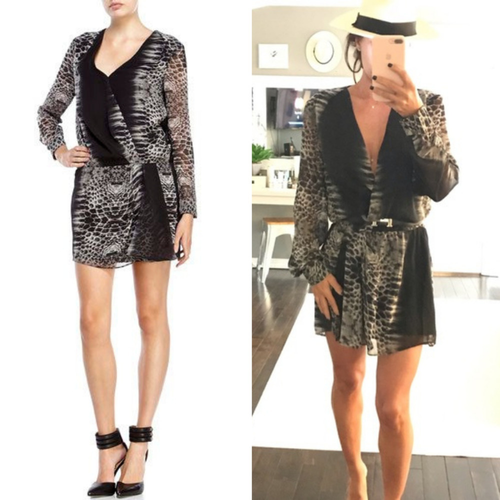 W118 Walter Baker Brooke Snake Scale Print Dress‎